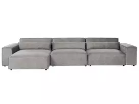 4 vietų modulinė kampinė sofa HELLNAR dešininė, pilka