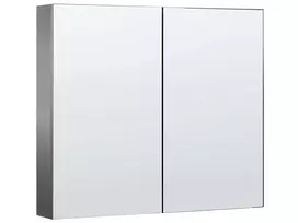 Pakabinama vonios kambario spintelė su veidrodžiu NAVARRA 80 cm 70 cm juoda
