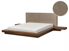 Dvigulė lova Boucle ZEN 160 x 200 cm, ruda uosio spalva