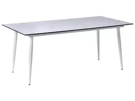 Sodo stalas TOLENTINO 180 cm 90 cm akmens imitacija šviesiai pilkas