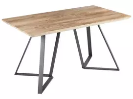 Valgomojo stalas UPTON šviesiai rudas 140 cm 80 cm