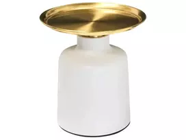 Pagalbinis staliukas DOVE metalinis baltas/auksinis