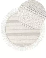 Kilimas BALTALAR smėlio spalvos ø 140 cm vilnonis
