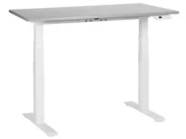 Elektriškai reguliuojamas stalas DESTINES pilkas/baltas 120 cm 72 cm