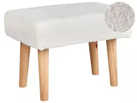 Taburetė TAKOMA Bouclé balta