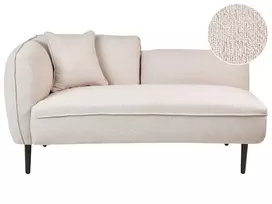 Kairinis šezlongas CHEVANNES Boucle šviesiai smėlio spalvos