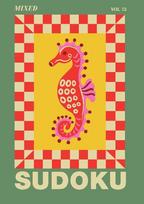 Mixed Sudoku: Pretty Travel Size Sudoku Puzzle Book A5 Size - Mediterranean Summer Set