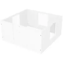 Šuniukų voljeras su reguliuojamomis durelėmis 100 x 96 x 48 cm, balta