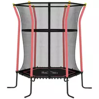 Vaikiškas batutas su apsauginiu tinklu Ø163,5 cm, iki 50 kg, skirtas 3-10 metų vaikams, raudona