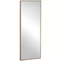 Sieninis veidrodis 125x45cm su mediniu rėmu, natūralus