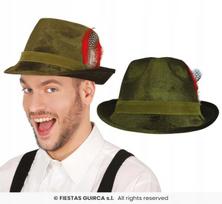 Bavariškas skrybėlaitė su plunksna – Oktoberfest, žalia