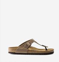 Birkenstock Gizeh Oiled Leather Tabako Rudas Plotis Moteriškos šlepetės (0943811)