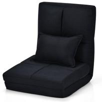 Miegamoji sofa, 61×72×61 cm, 180×61×11 cm, Juoda