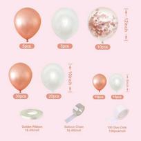 Appliques, decorations, stickers,Rose Gold/Black Gold Balloon Garland Arch Kit,for Wedding Birthday Graduation Party Background Decor,Rose gold
