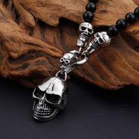 Personal Small Skeleton Pendant Men's Titanium Steel Necklace
