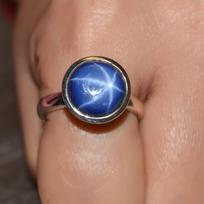 Round Cab Star Sapphire Gemstone 925 Sterling Silver Ring Jewelry, Handmade Gift Ring Jewelry 5