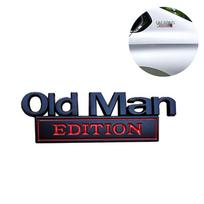 Old Man Edition Car Emblem,3D Metal Badge Sticker For Car,Truck,Suv,Motorcycle,Funny Weatherproof Nameplate Decal black