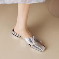 Shoes Mules Slides Job Women's Slippers And Ladies Sandals Flat Unique Pvc Summer 2024 With Premium Stylish Eva Footwear 35