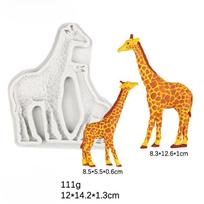 3D Jungle Animals Giraffe/Lion/Elephant Silicone Mold Fondant Chocolate Mould Cake Decorating Tools DIY Clay Bakeware Model white