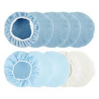 10Pcs/Set Car Orbital Buffer Polisher Pad Bonnet Microfiber Max Baxer Bonnet Polishing Bonnet Buffing Pad Cover 1