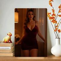 Vintage Retro Metal Wall Art - Sexy Bikini Model Tin Sign 20x30 Inch for Man Cave Bar Bathroom Home Decor 20x30cm（7.8x11.8inch）