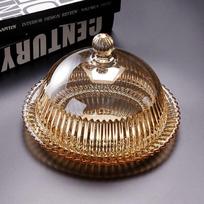 Ude Glass Cake Stand with Dome Lid gintaras