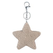 Crocheted Keyrings Star Key Holder Handbag Pendants Charm Jewelry for Women Girl
