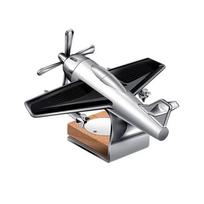 1PCS Solar Powered Airplane Car Scent Ornament Creative Car Mini Car Interior Aviation-Themed Propeller Perfume Rotating F7S8
