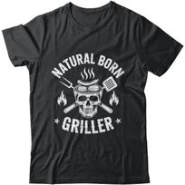 Natural Born Griller Funny BBQ Joke for Grill Lovers Shirt Short Sleeve Tee S