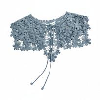 Crochet Lace Fake Collar Shawl Knitted Lace False Collar Casual Mini Cape Shawl  for Women žalia
