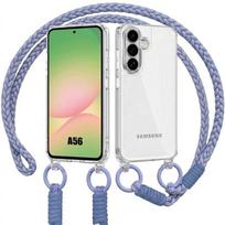 Case for Samsung Galaxy A56 5G, Transparent Anti-Scratch Protection with Purple Lanyard