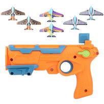 HOTAirplane Launcher Bubble Catapult Featuring 6 Tiny Plane Toy Humorous Airplane Playthings designed for Children plane Catapult Gun Shooting