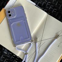 Funda Poco X7 Pro Crossbody Lanyard Cord Silicone Transparent Case For Xiaomi Poco X7 Necklace With Strap Card Slots Cover For Poco X7&Case & Strap