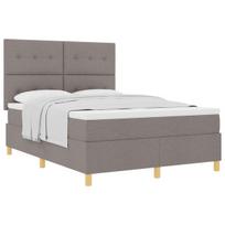 vidaXL Kiemas lova su čiužiniu Taupe 160 x 200 cm audinys
