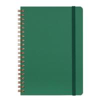 Simple B6 Coil Notebook Strap Design Thicken Memo Pad Spiral Binding Diary Book Students Stationery žalia
