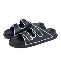Summer Slippers Men Outdoor Slides For Male Men'S Shoes Comfort Flat Sole Non-Slip Flip-Flops Trend Beach Shoes Sport Slippers 39