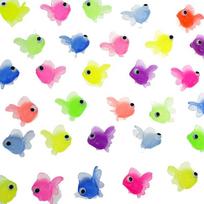 50Pcs/bag Simulation Mini Goldfish Toys Cartoon Cute Fish Kids Bath Toys Children Swimming Gifts Fish Tank Decoration Ornaments OneSize