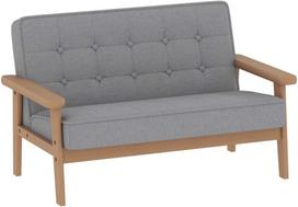 Fotelis Aosom Vaikiška fotelio sofa, 77x42x48 cm, pilka, medinis rėmas