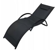Aliuminio sodo gultas, kėdė SWING, juoda