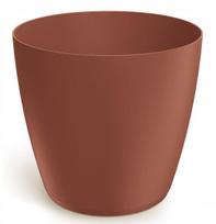 Vazonas Mate, plastikinis, matinis, plytų spalvos, 17,8 x 16,4 cm