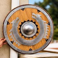 Viking Dragon Shield  Handmade Wooden Norse Warrior Armor Prop