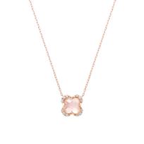 Necklace K18 Pink Gold Rose Quartz AGAN599040RQ [Vendome Aoyama] [Official]