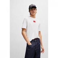 Hugo Regular FiT Box Logo T shirT whiTe 50447978100 XS