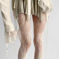 Women'S Sexy Lace Floral Thigh High Stockings Pantyhose Lingerie Hosiery Mesh Fishnet Stockings Women Tights One Size