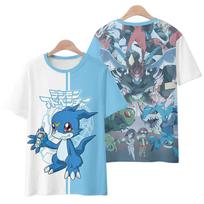 Anime Digimon Adventure 3D spausdinimo marškinėliai Vasaros vyrams moterims Laisvalaikio mada Per dydžio trumparankoviai marškinėliai Vyriški marškinėliai Viršutiniai drabužiai S
