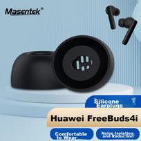 Masentek Earphone Ear Tips, Compatible with Freebuds 4i/5i, Honor Earbuds X3/2 SE Bluetooth Headphones, Silicone Tips Accessories, Black, Small Size