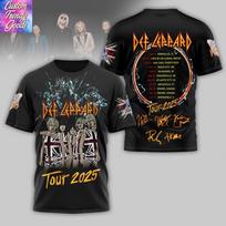 Rare Def Leppard Tour 2026 Signature 3D T-Shirt Al size shirt uniex A385 L