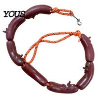 Easy to Clean Rubber Leash Fun Sausage Dog Leash, Pet Walking Lead with Comfortable Grip, Soft for Small Dogs, Puppies, Daily Walks, Outdoor