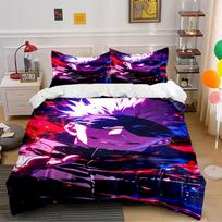 Anime Character Purple Bedding Set Bedding set (1 duvet cover, 2 pillowcases, duvet not included) 135x200cm