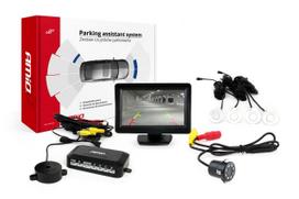 TFT01 4.3  parking sensor kit with HD-308-LED camera, 4 white sensors